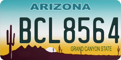 AZ license plate BCL8564