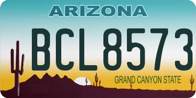 AZ license plate BCL8573