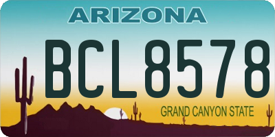 AZ license plate BCL8578