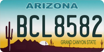 AZ license plate BCL8582