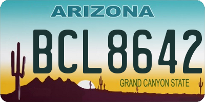 AZ license plate BCL8642