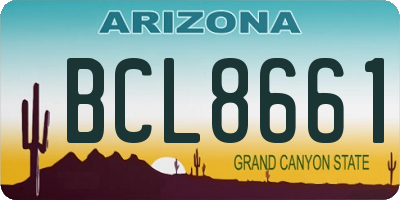 AZ license plate BCL8661