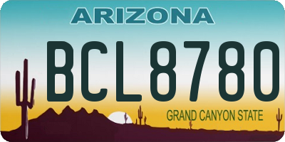 AZ license plate BCL8780