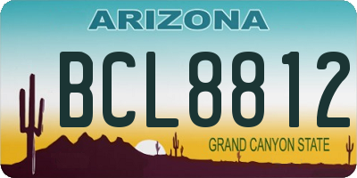 AZ license plate BCL8812