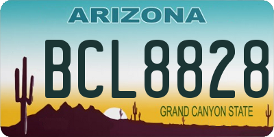 AZ license plate BCL8828