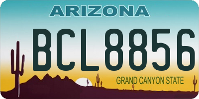 AZ license plate BCL8856