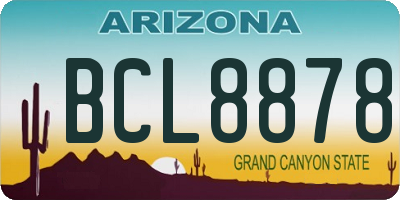 AZ license plate BCL8878