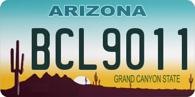 AZ license plate BCL9011