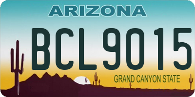 AZ license plate BCL9015