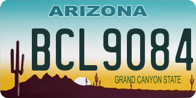 AZ license plate BCL9084