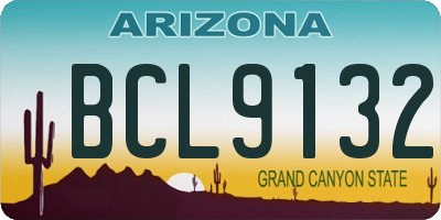 AZ license plate BCL9132