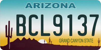 AZ license plate BCL9137