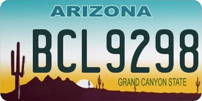 AZ license plate BCL9298