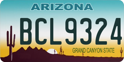 AZ license plate BCL9324