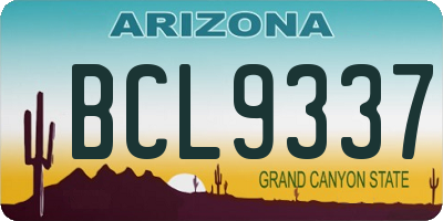 AZ license plate BCL9337