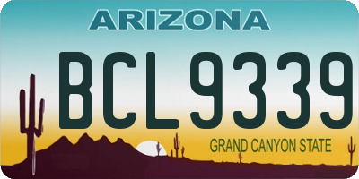 AZ license plate BCL9339