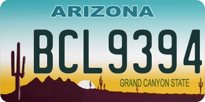 AZ license plate BCL9394