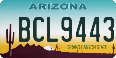 AZ license plate BCL9443