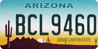 AZ license plate BCL9460