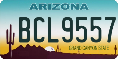 AZ license plate BCL9557