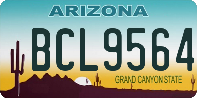 AZ license plate BCL9564