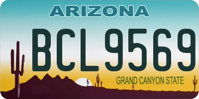 AZ license plate BCL9569