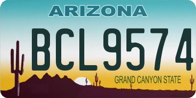 AZ license plate BCL9574