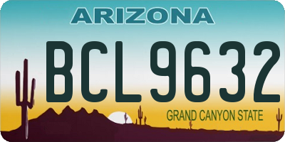 AZ license plate BCL9632