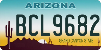 AZ license plate BCL9682