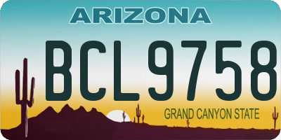 AZ license plate BCL9758