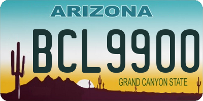 AZ license plate BCL9900