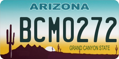 AZ license plate BCM0272