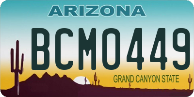 AZ license plate BCM0449