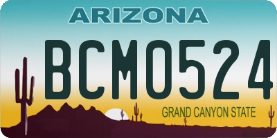 AZ license plate BCM0524