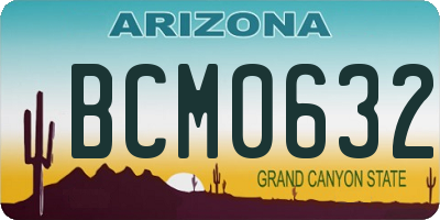 AZ license plate BCM0632