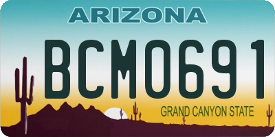 AZ license plate BCM0691