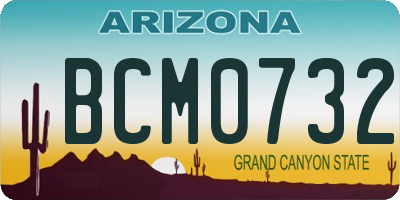 AZ license plate BCM0732