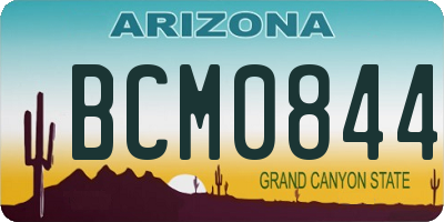 AZ license plate BCM0844