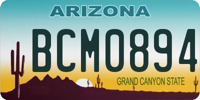 AZ license plate BCM0894