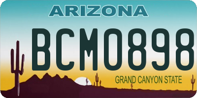 AZ license plate BCM0898