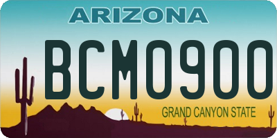 AZ license plate BCM0900