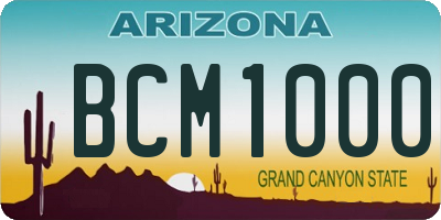 AZ license plate BCM1000