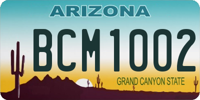 AZ license plate BCM1002