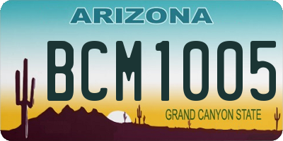 AZ license plate BCM1005