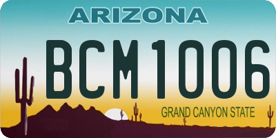 AZ license plate BCM1006