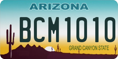 AZ license plate BCM1010