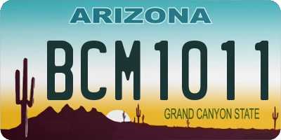 AZ license plate BCM1011