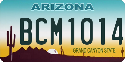 AZ license plate BCM1014