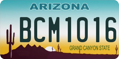 AZ license plate BCM1016