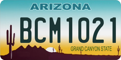 AZ license plate BCM1021